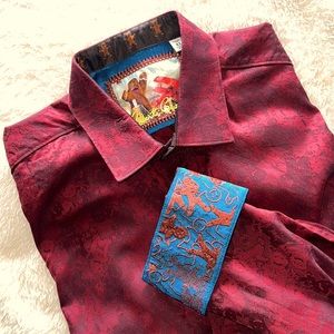 Robert Graham Men’s Long Sleeve Button Down Gingerbread Man Shirt